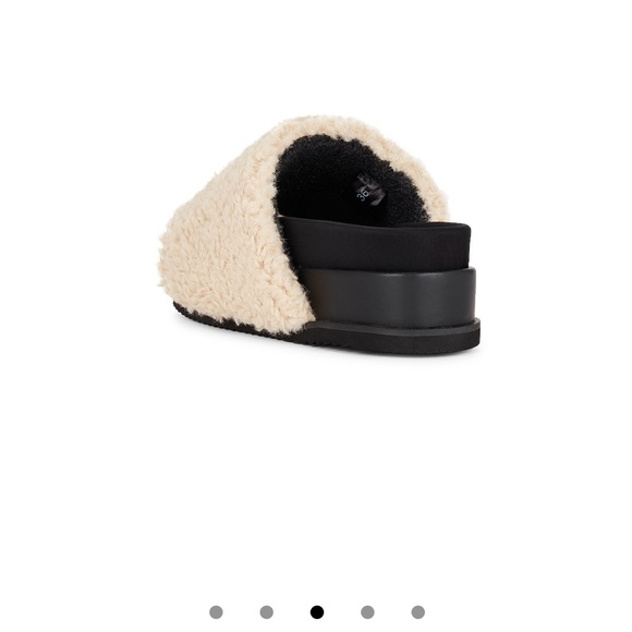 Roam fuzzy platform slide in nude. Sold out on Revolve. Only worn once. - Picture 4 of 9